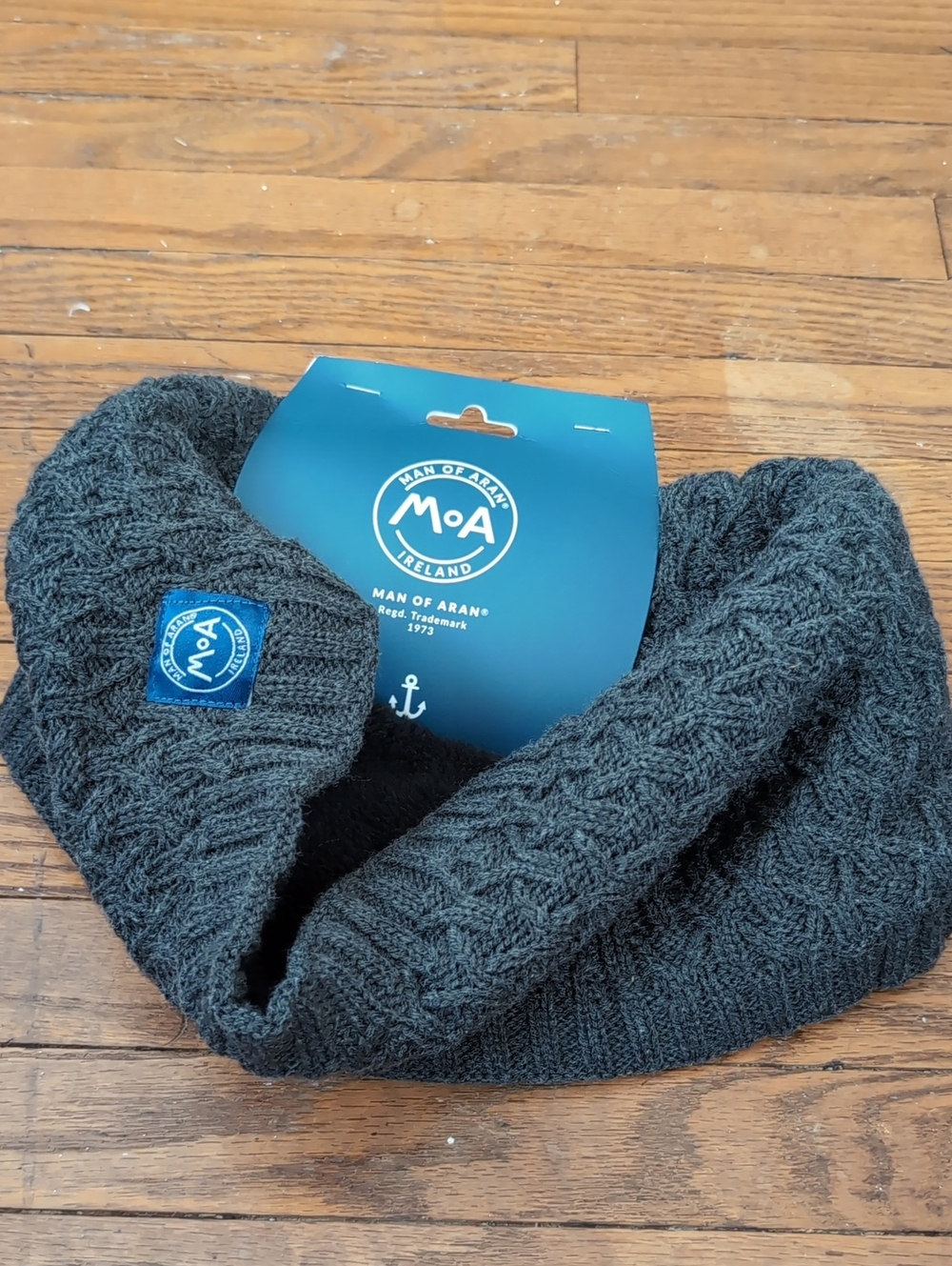 Man Of Aran Irish Wool Cowel Scarf